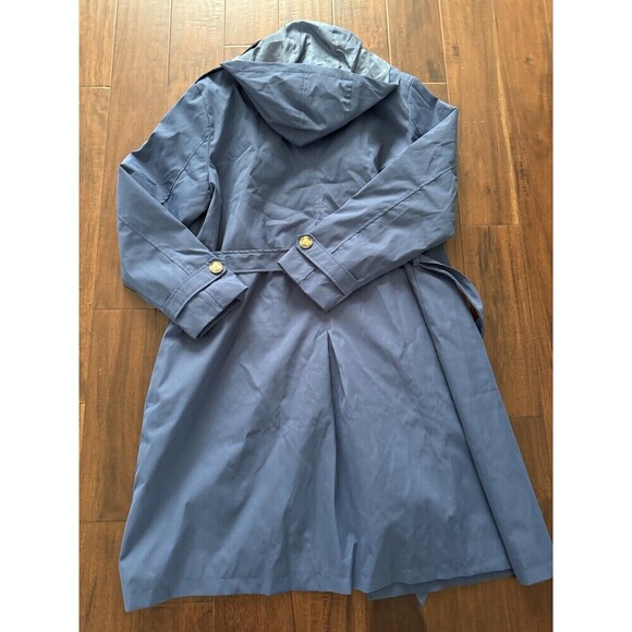 Women's Trench Coat Double Breasted Classic blue Overcoat Belted- CREATMO US - Picture 12 of 16